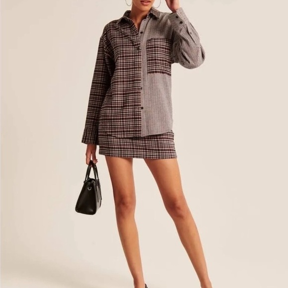 Abercrombie Oversized Color Block Flannel Shirt - Picture 3 of 4